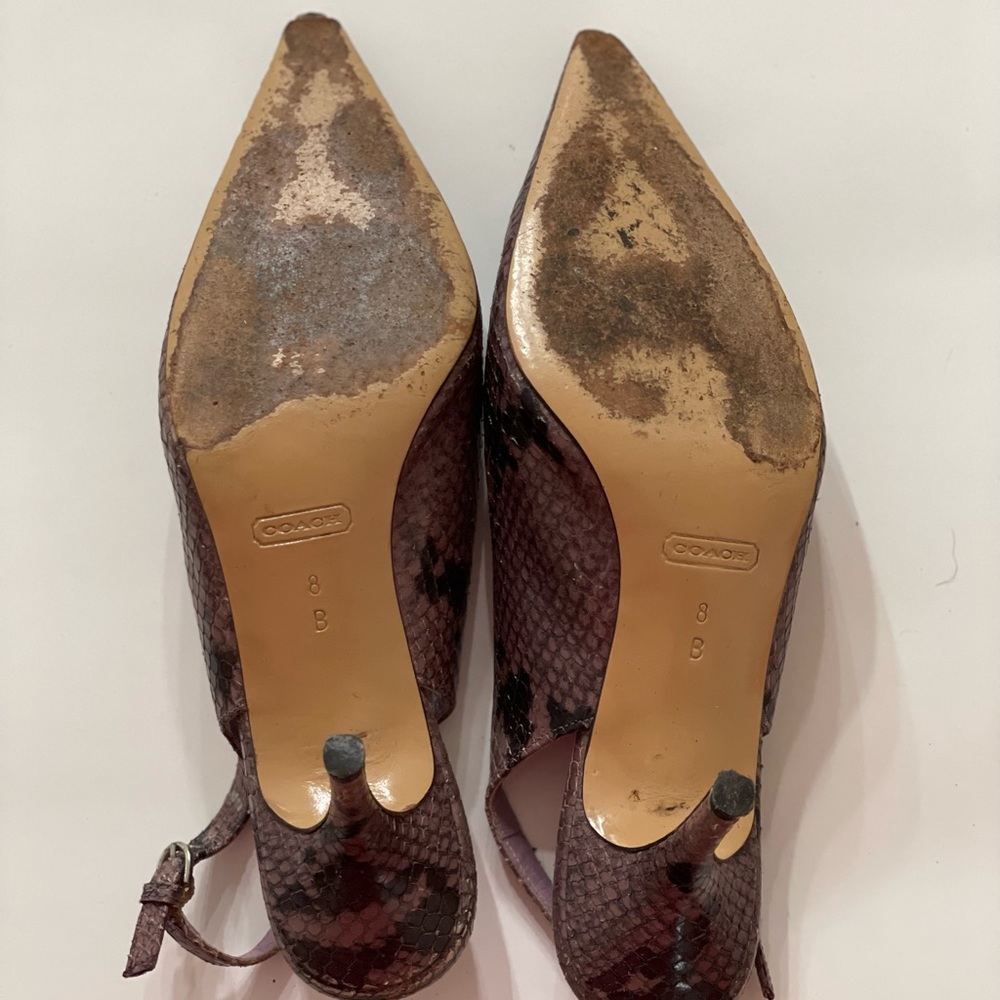 Coach - Purple Alena Python Slingbacks - image 8